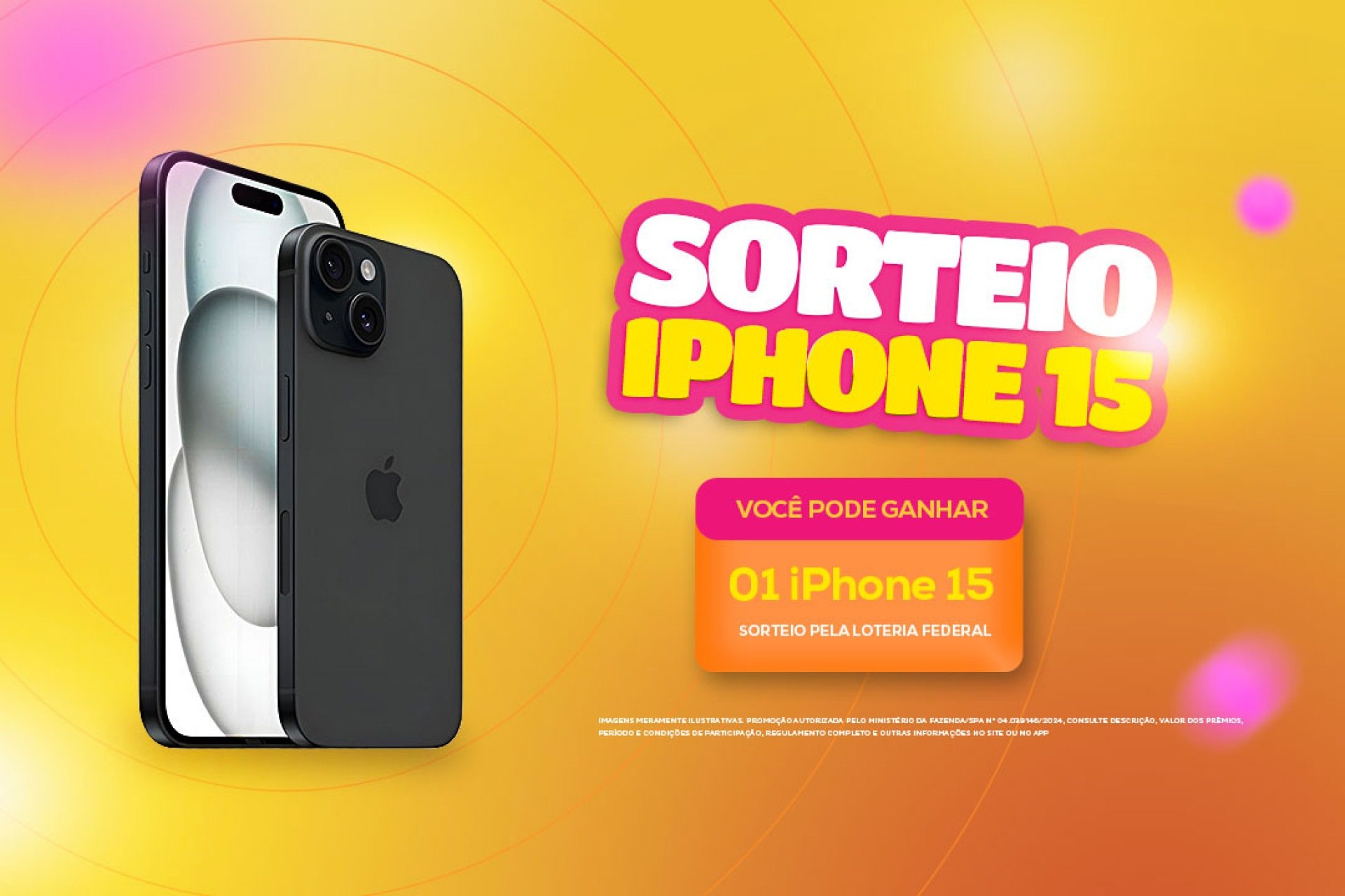 Sorteio de iPhone 15 do app Salvador Shopping